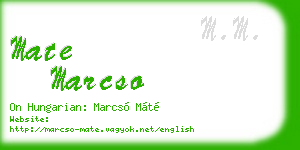 mate marcso business card